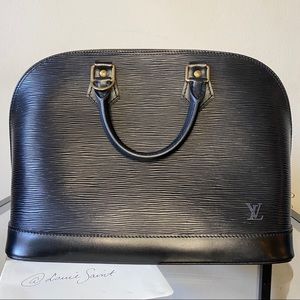Louis Vuitton Alma Noir Black Epi Leather Satchel